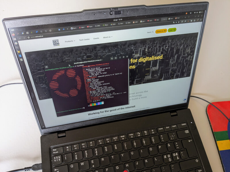 Min arbetsdator, med Linux